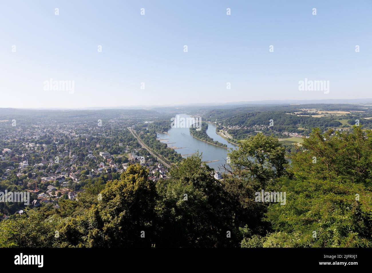 Drachenfels Railway, une ligne de chemin de fer à crémaillère dans la région de Rhénanie-du-Nord-Westphalie, en Allemagne. De Königswinter au sommet de Drachenfels Mountain Banque D'Images