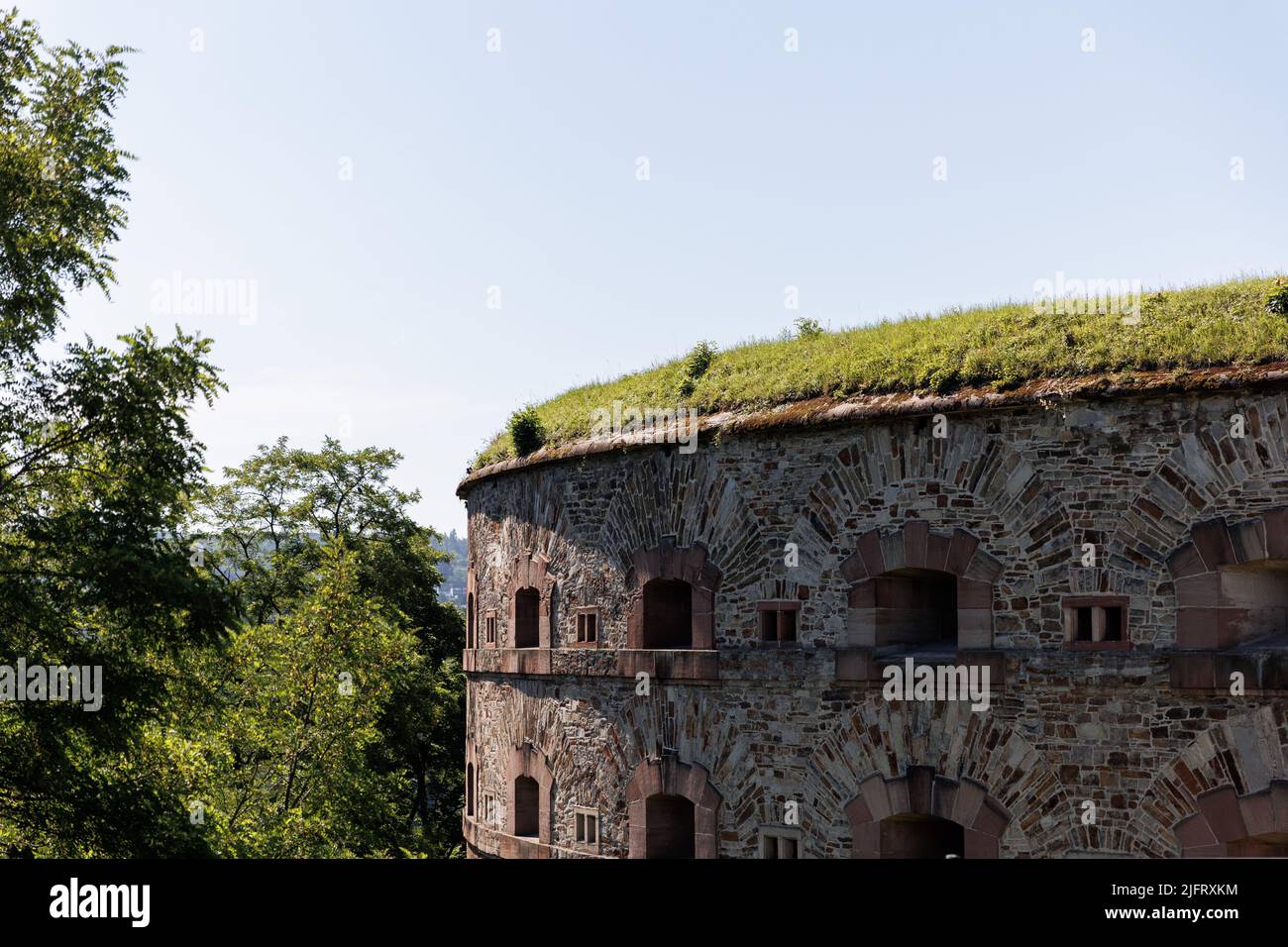 La forteresse Ehrenbreitstein à Coblence (Coblenz) - une ville allemande sur les rives du Rhin et de la Moselle (Moselle) Banque D'Images