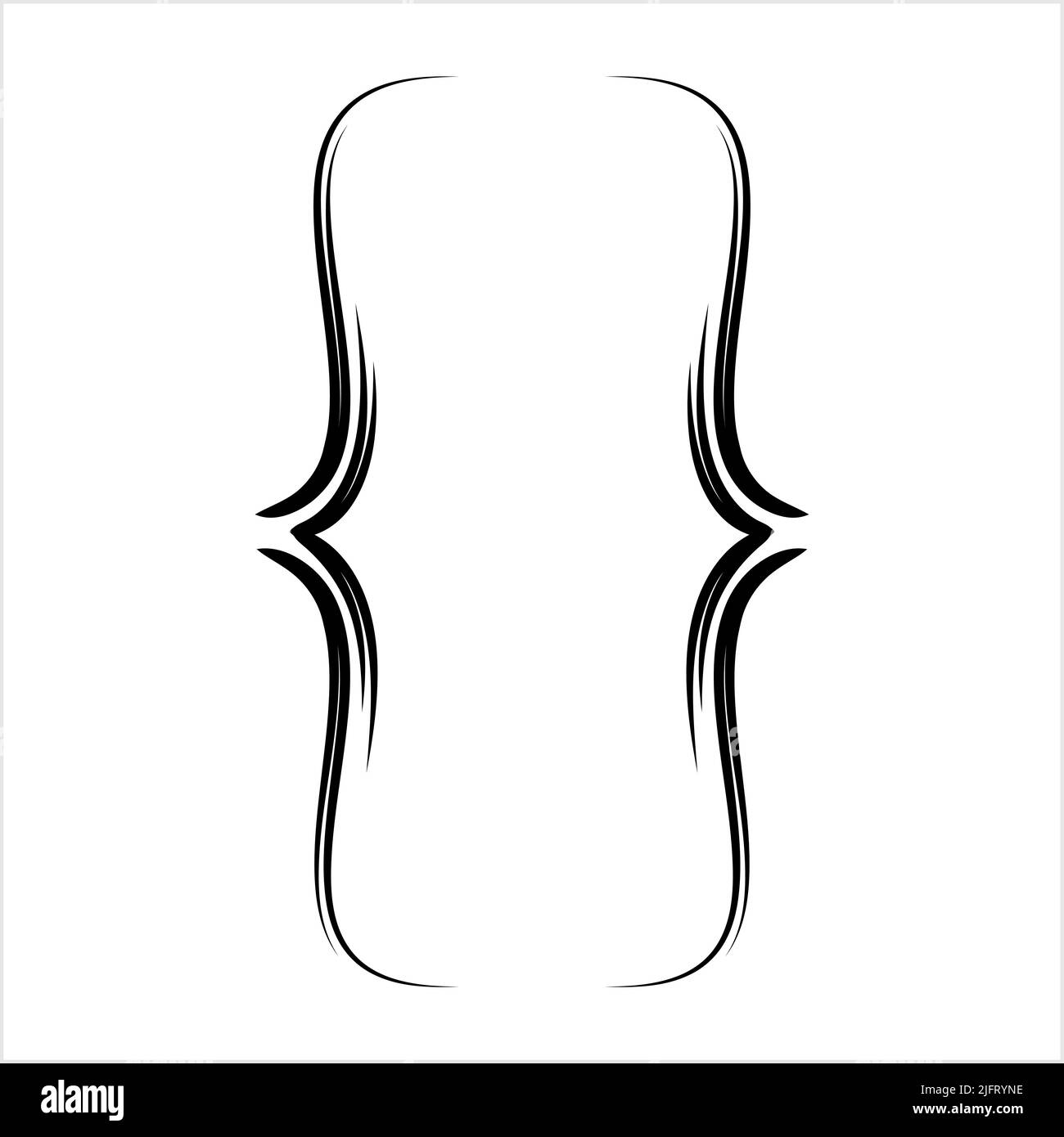 Icône de support curly, accolades Illustration d'art vectoriel Illustration de Vecteur