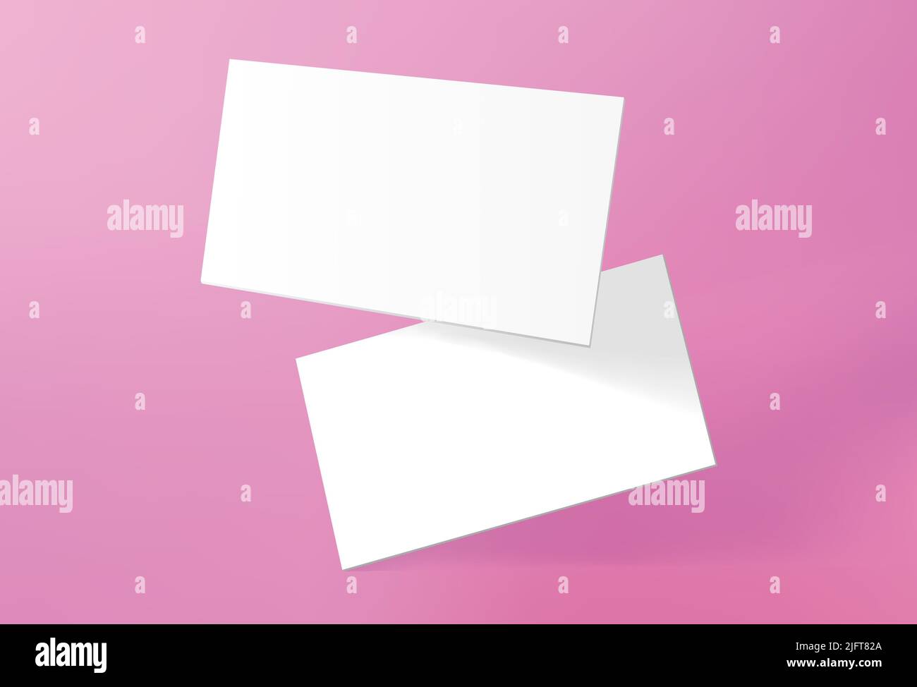 Modèle de maquette vierge de carte de visite Présentation identité de l'entreprise image de marque document de mise en page marketing professionnel de bureau Illustration de Vecteur