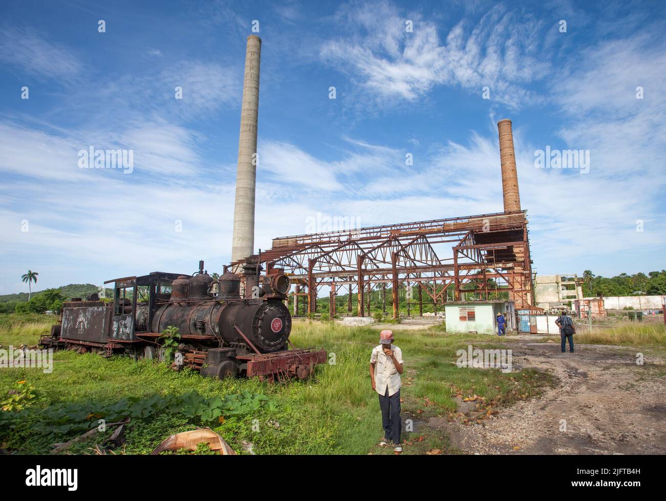 Cuba au sud de Ciefuegos près de Cumanayagua est l'une des nombreuses ruines sugarFactory dans les années 1990 l'industrie du sucre a baissé et à cause de ces centaines Banque D'Images