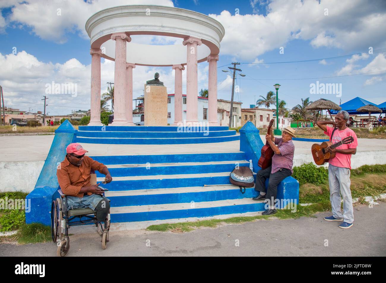 Cuba, la Havane, dans la banlieue Cojimar le café la Terrazza a été fréquemment visité par Hemingway.d'ici il a souvent fait de la pêche et le café est également menti Banque D'Images