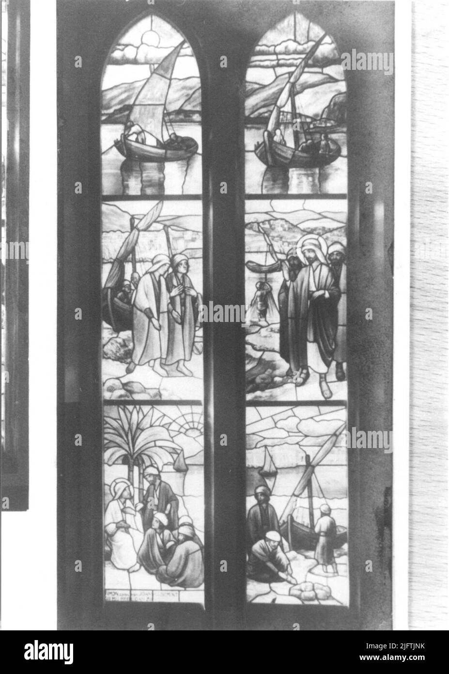 Vitraux dans la chapelle des frères de l'Immaculée conception Banque D'Images