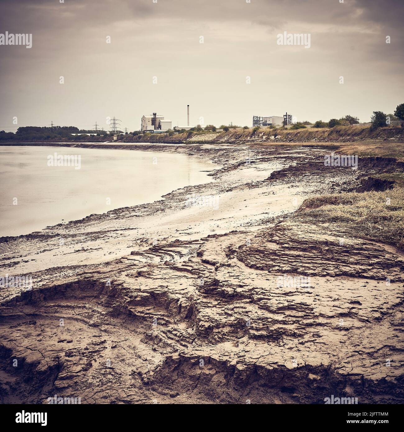 L'usine de polymères de Victrex sur les rives de la rivière Wyre à Fleetwood, au Royaume-Uni Banque D'Images