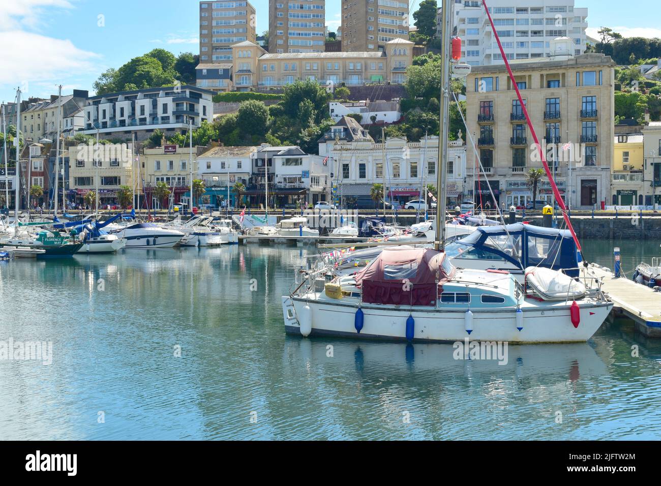 Le port de Torquay. Banque D'Images