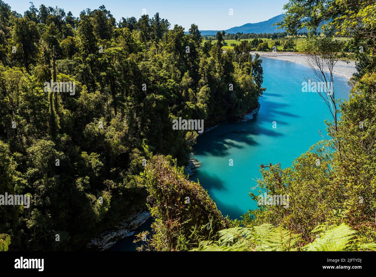 Une photo panoramique de la gorge Hokitika dans le district de Westland, côte ouest, Nouvelle-Zélande Banque D'Images