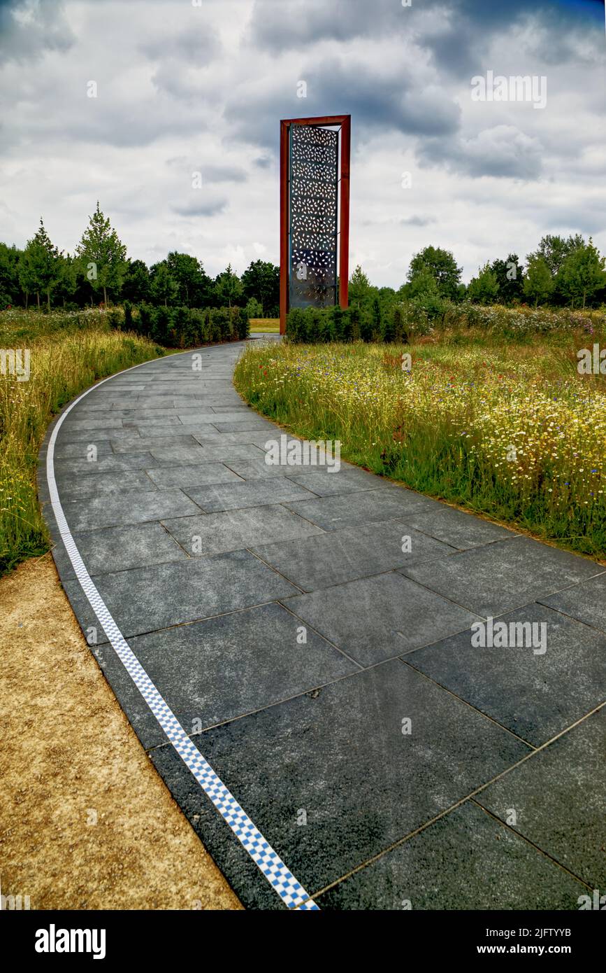 UK police Memorial, monument de l'arboretum National Memorial, Staffordshire, Angleterre, Royaume-Uni Banque D'Images