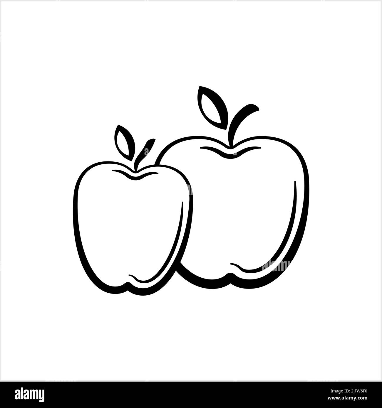 Icône de stub Apple, illustration de l'illustration de l'illustration du vecteur d'icône Apple Core Illustration de Vecteur