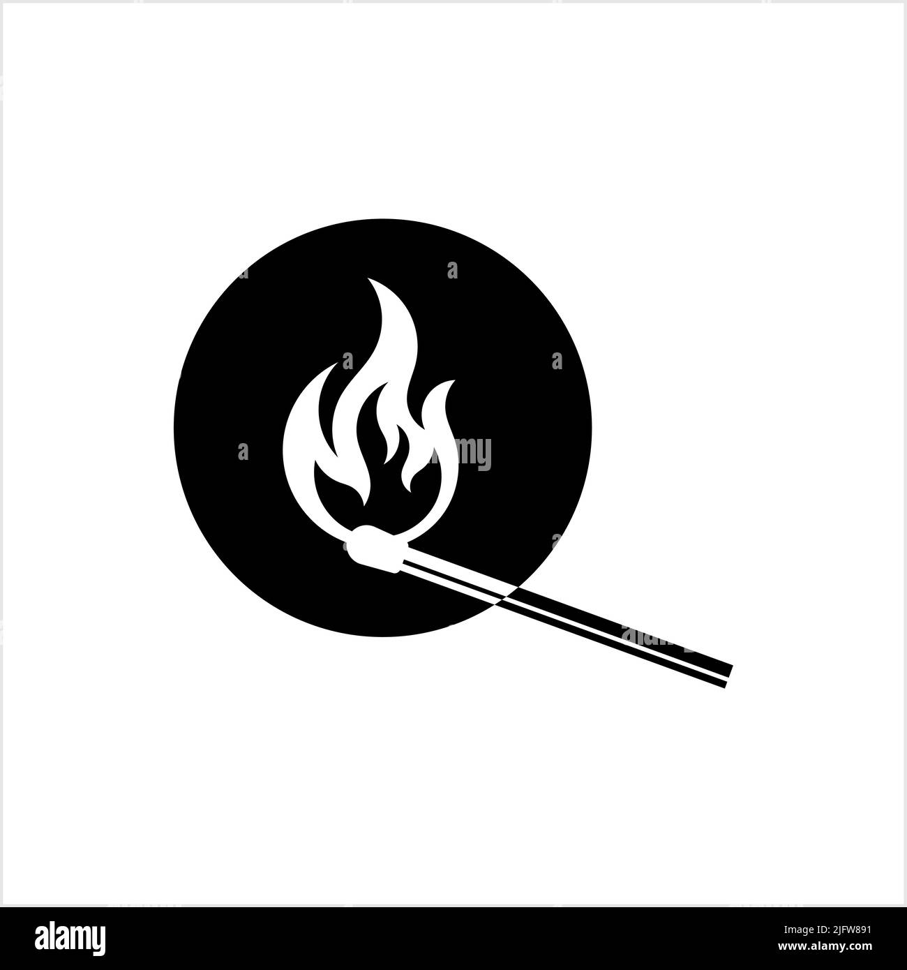 Illustration d'illustrations vectorielles de Matchstick allumées, de Matchstick en feu Illustration de Vecteur