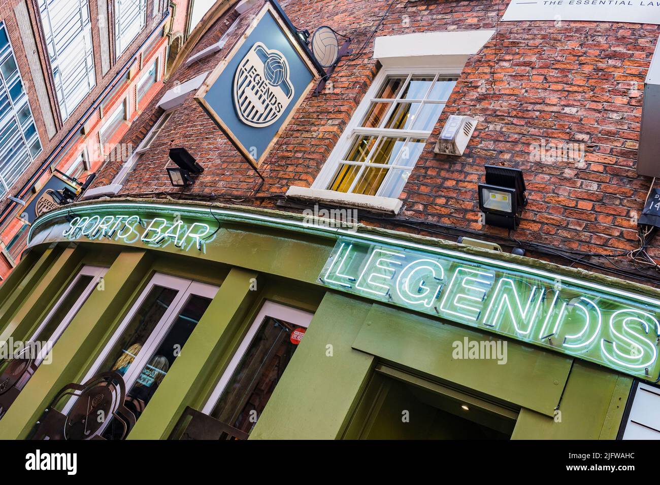 Legends Sports Bar, Mathew St. Liverpool, Merseyside, Lancashire, Angleterre, Royaume-Uni Banque D'Images