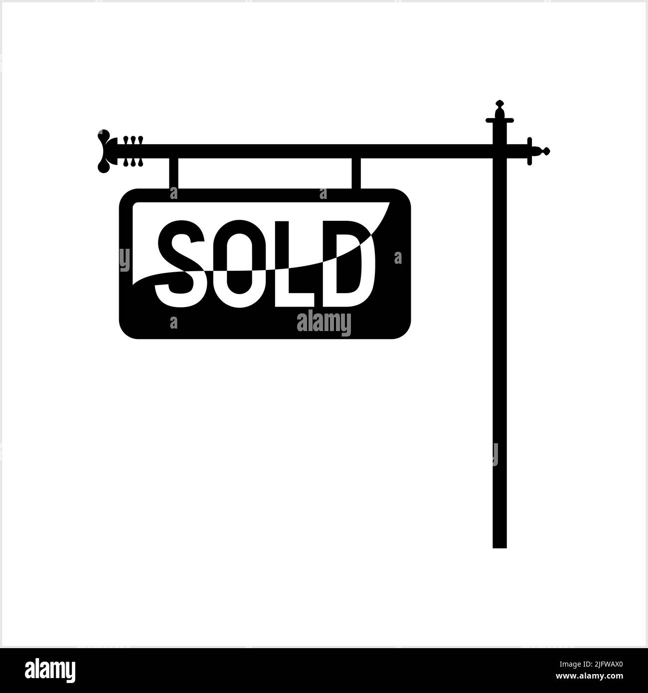 Icône d'affichage vendu, illustration d'art vectoriel d'affichage complet Illustration de Vecteur