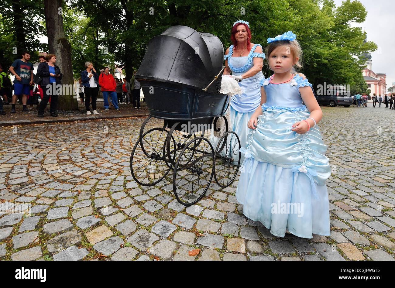 Polna, République tchèque. 05th juillet 2022. Rencontre de prams d'époque à Polna près de Jihlava, République tchèque, 5 juillet 2022. Crédit: Lubos Pavlicek/CTK photo/Alay Live News Banque D'Images