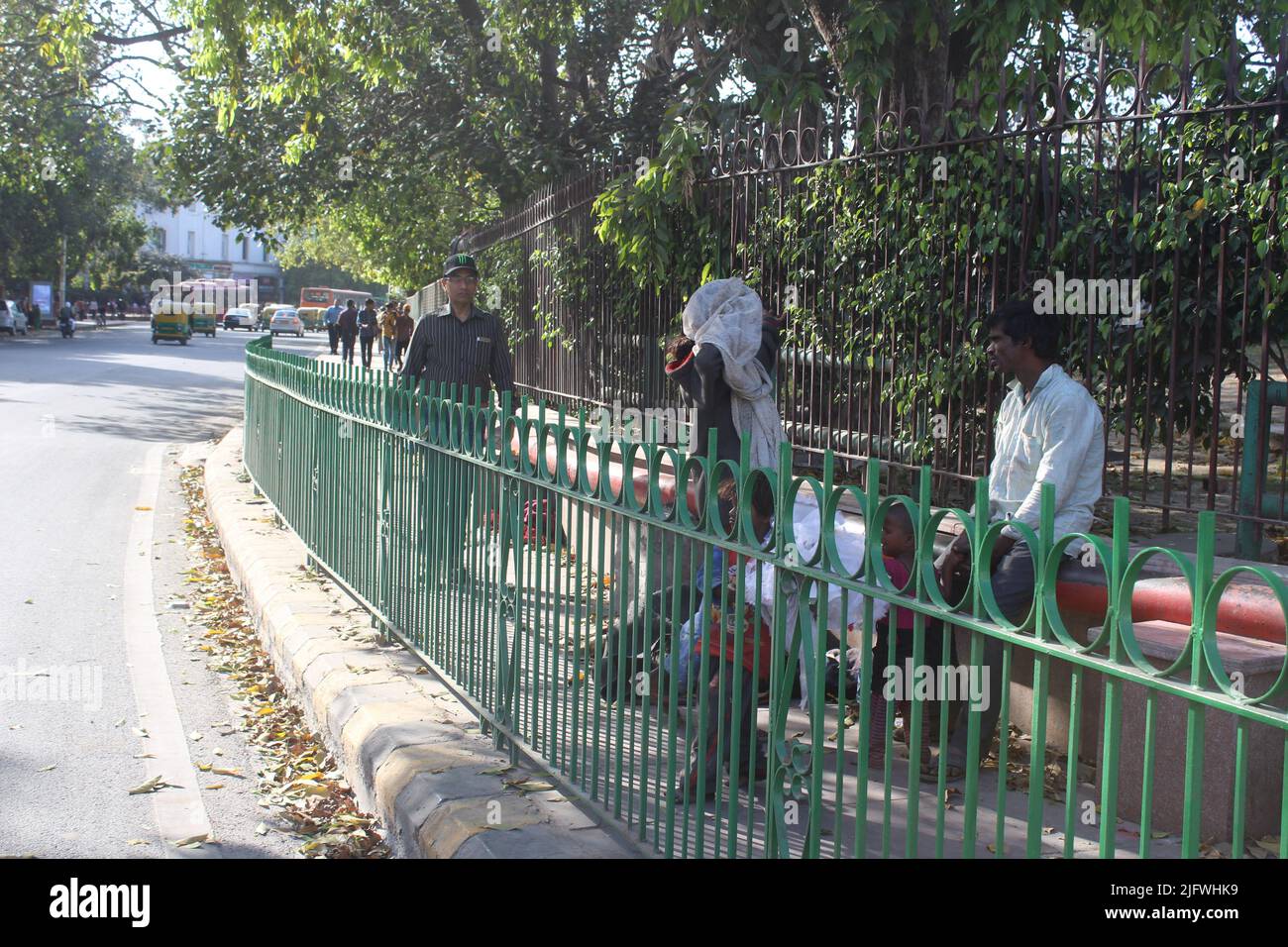 Routes du CP, New Delhi, Inde Banque D'Images