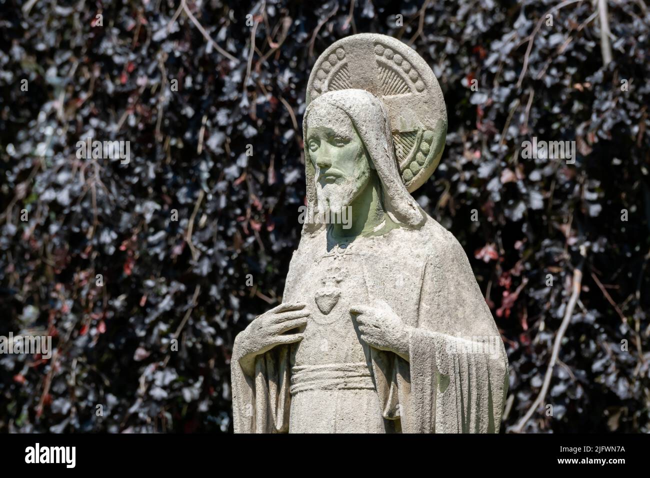 Statue du Sacré-cœur de Jésus-Christ dans la cour de Begijnhof, Amsterdam Banque D'Images