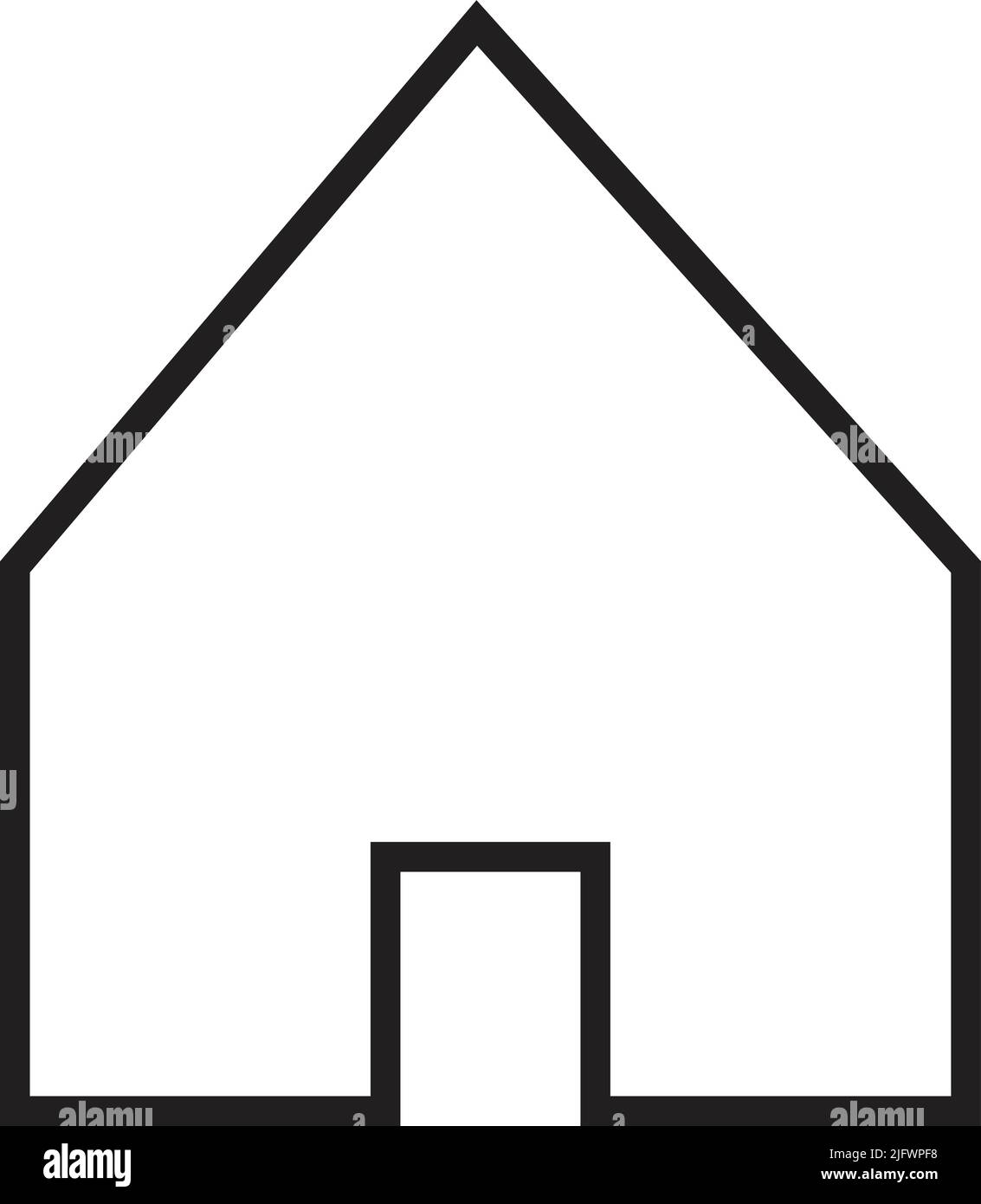 Icône de maison, vecteur, entreprise de construction, assurance, élément de conception de logotype de maison intelligente. Forme noire classique simple Illustration de Vecteur