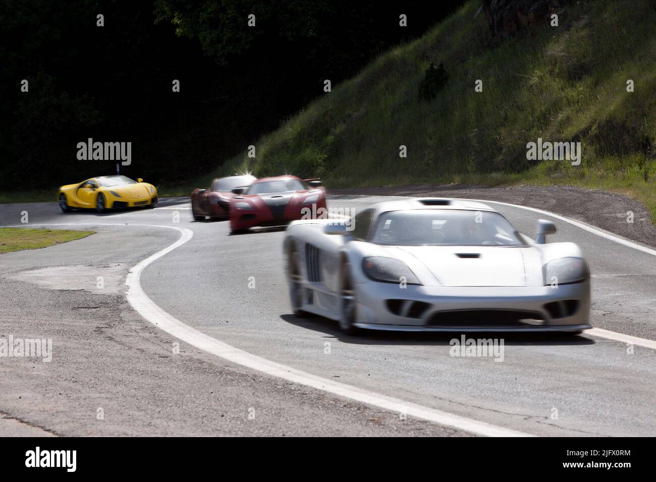 SCÈNE DE COURSE AUTOMOBILE, BESOIN DE VITESSE, 2014 Banque D'Images