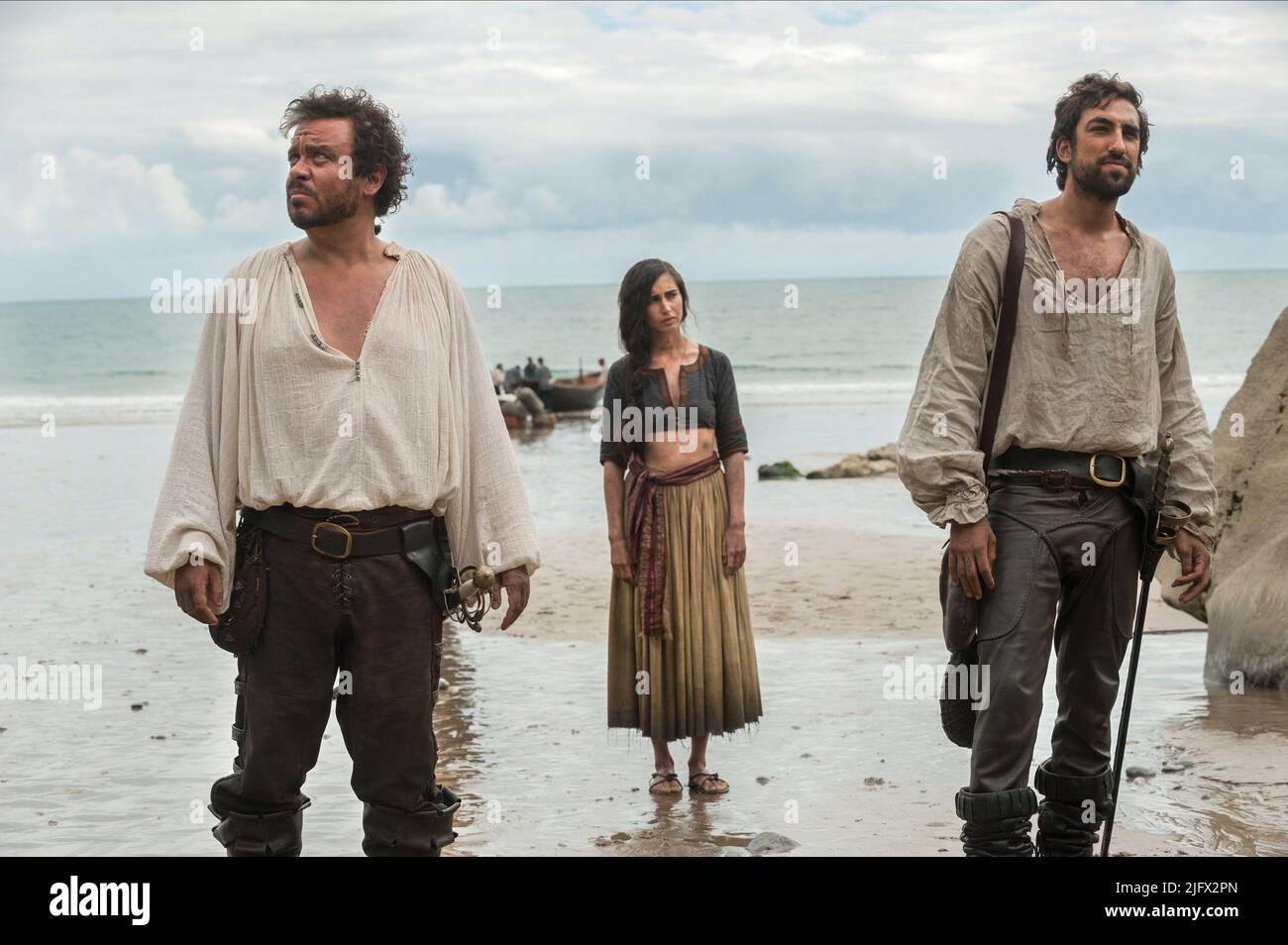 LEE BOARDMAN, GWYN DILAN, GREGG CHILLIN, DA VINCI'S DEMONS : Saison 2, 2014 Banque D'Images