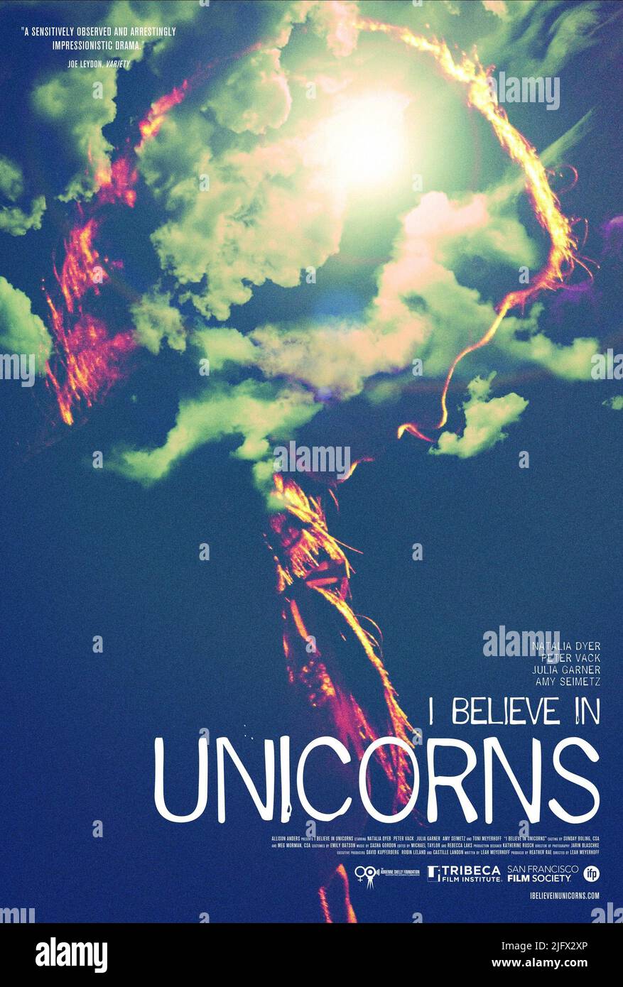 AFFICHE DE FILM, JE CROIS EN UNICORNS, 2014 Banque D'Images