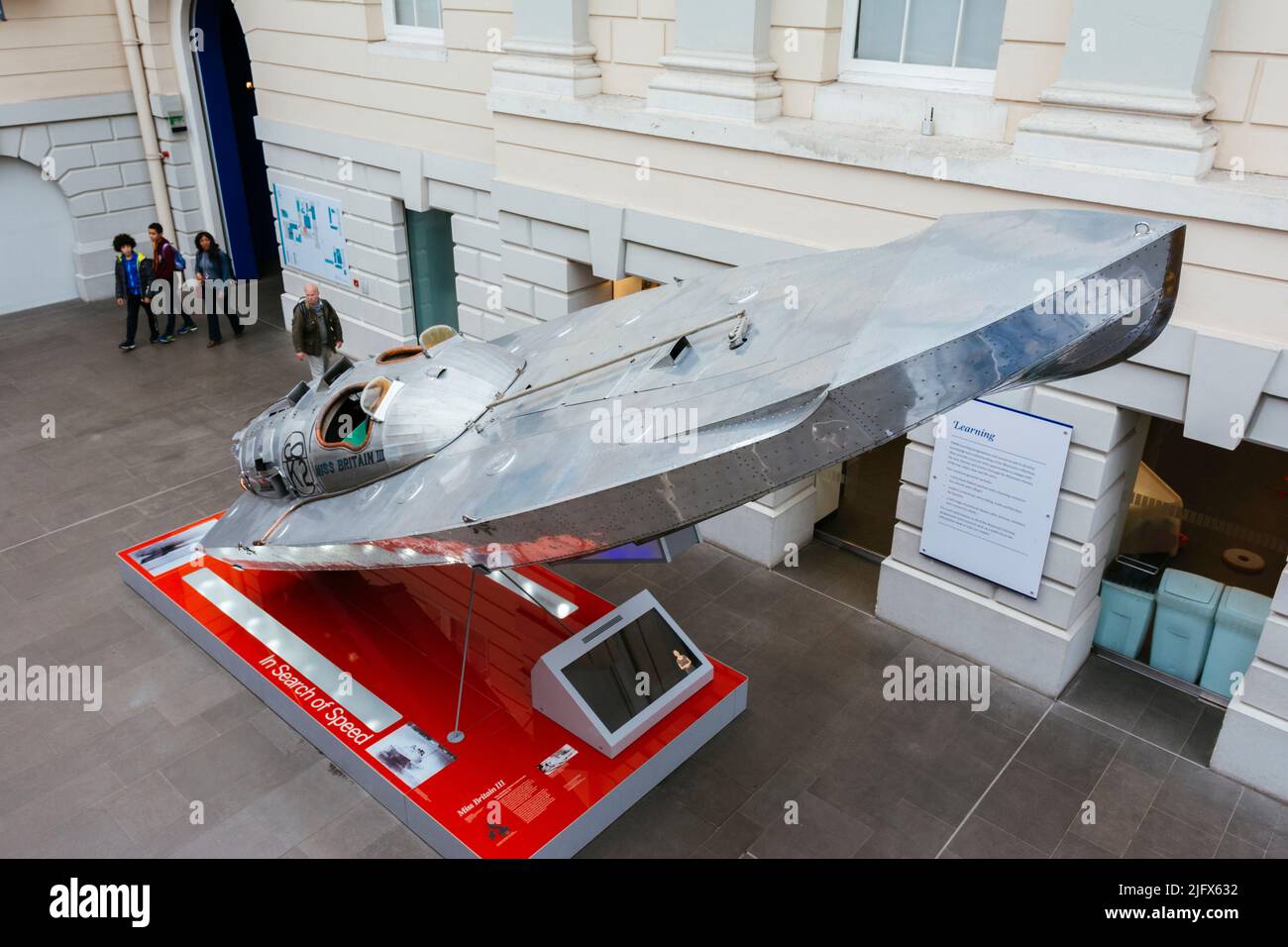 Miss Britain III est un bateau de course conçu et construit par Hubert Scott-Paine. Le Musée maritime national, NMM, est un musée maritime de Greenwich Banque D'Images