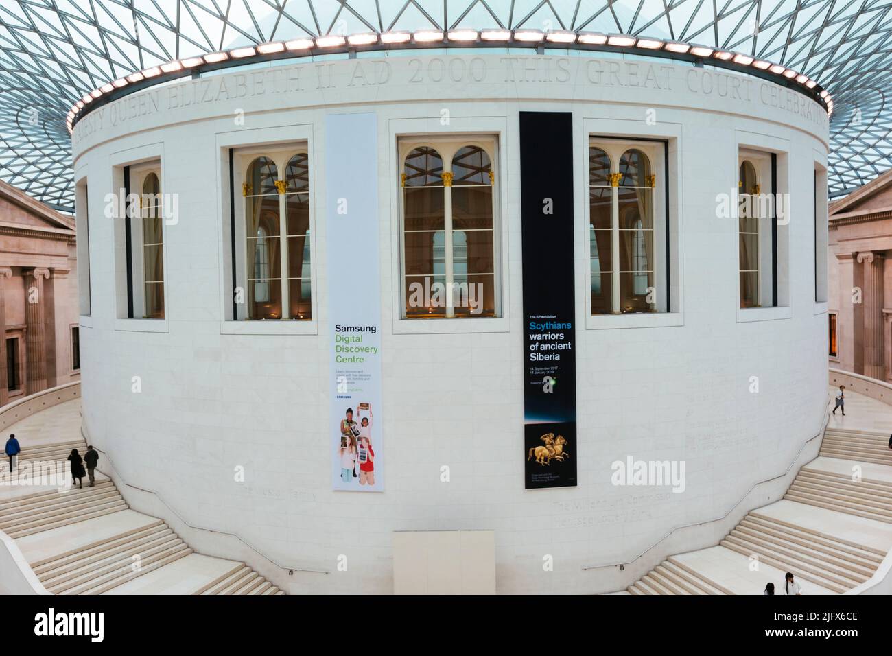 La Grande Cour de la Reine Elizabeth II, communément appelée la Grande Cour, est le quadrilatère central couvert. Le British Museum est public Banque D'Images