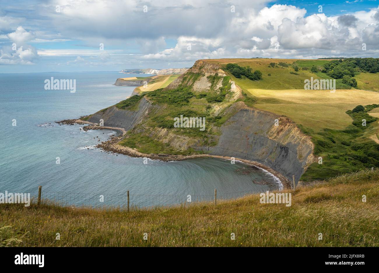 South West Coast Path, paysage côtier du comté de Dorset Banque D'Images
