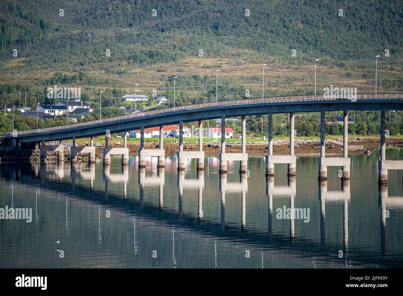 Pont de Kvalsaukan, Norvège Banque D'Images