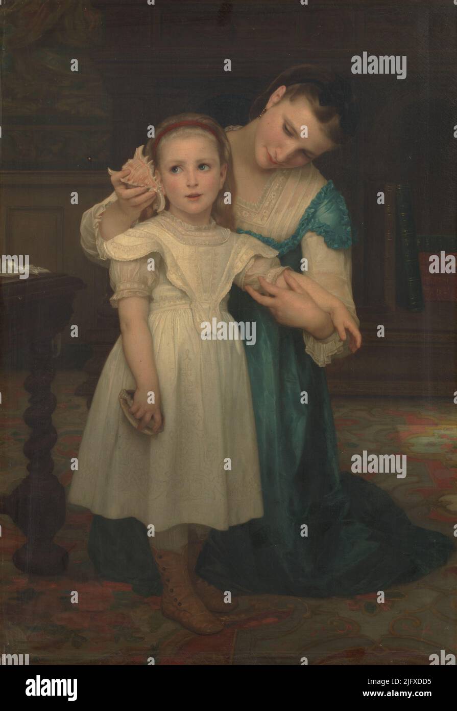 Intérieur (1840-1905) peinture à l'huile par William-Adolphe Bouguereau Banque D'Images