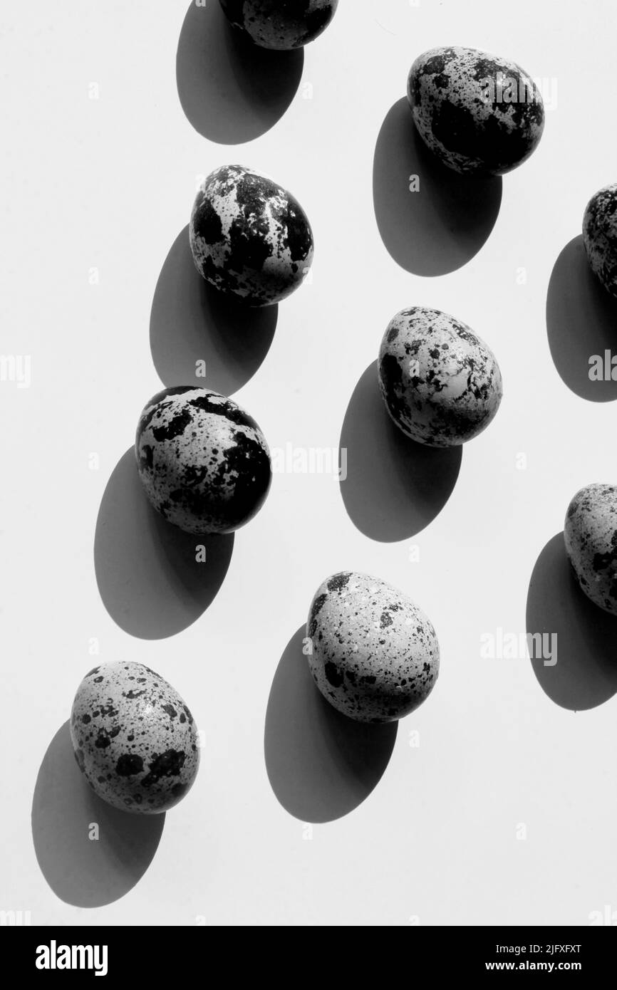 œuf de caille, nourriture aux œufs, petit déjeuner, œuf Banque D'Images