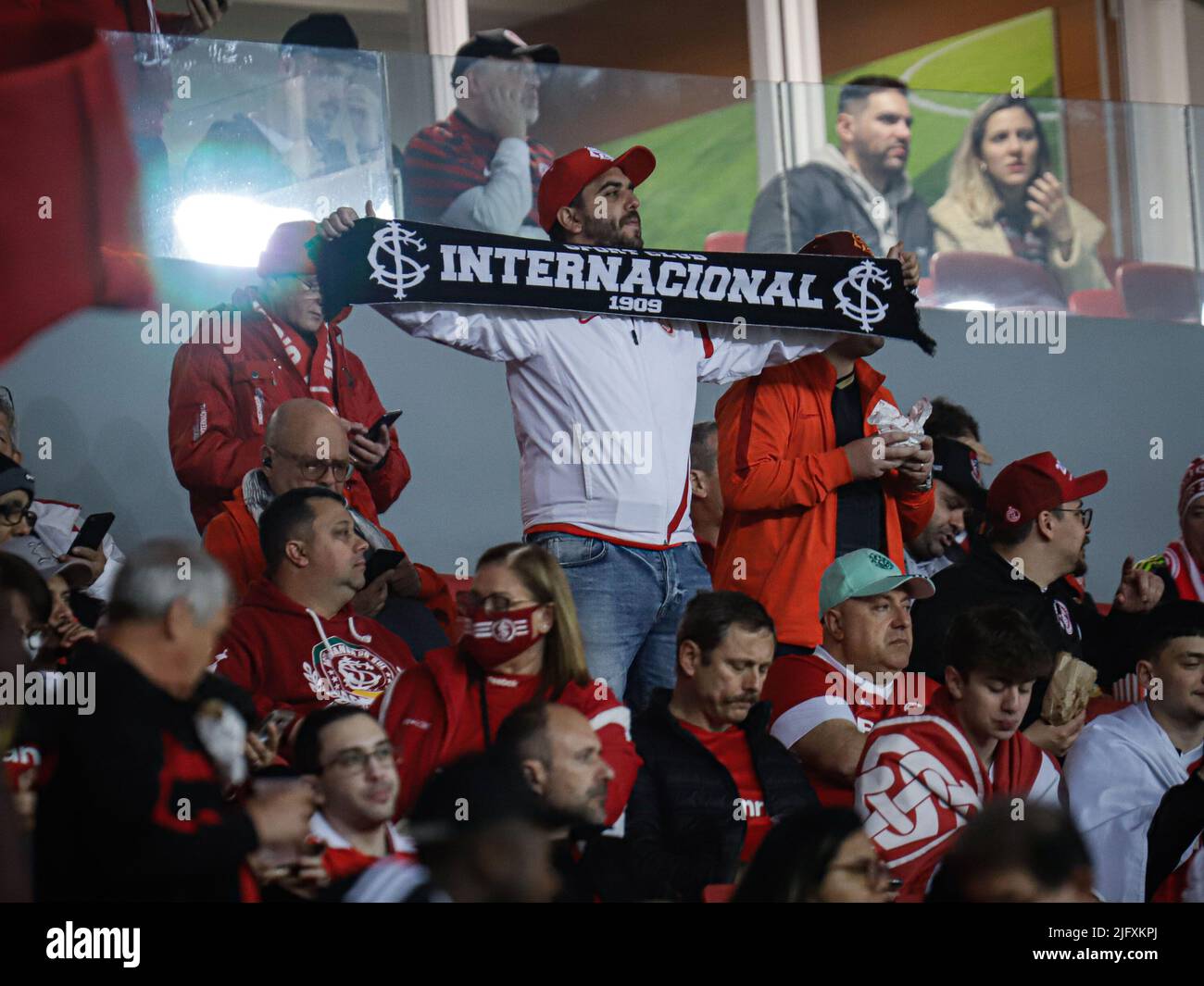 RS - Porto Alegre - 07/05/2022 - COUPE SUD-AMÉRICAINE 2022, INTERNATIONAL X COLO-COLO - fans lors d'un match entre Internacional et Colo-Colo au stade Beira-Rio pour le championnat Copa Sudamericana 2022. Photo: Maxi Franzoi/ AGIF/Sipa USA Banque D'Images