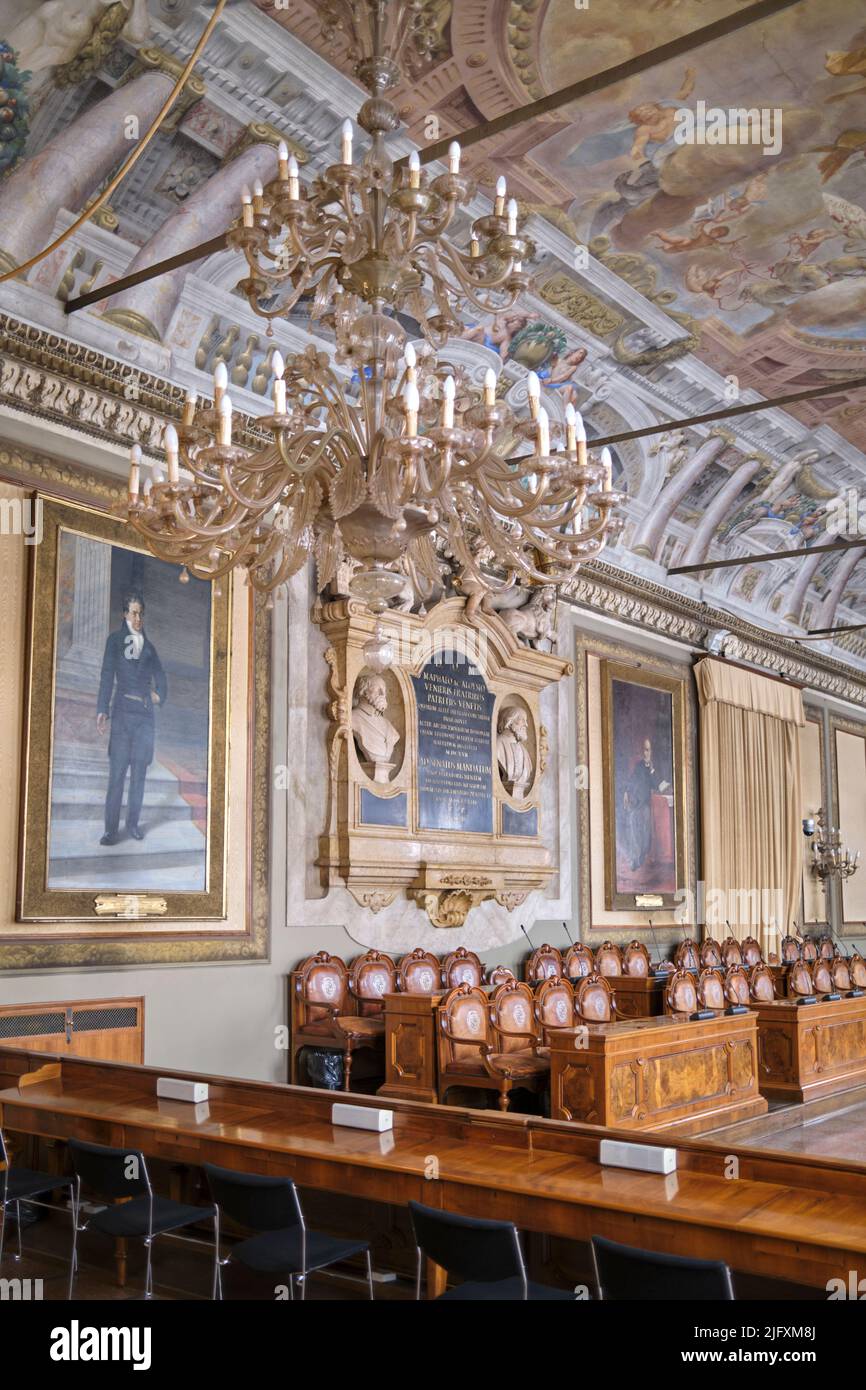 Chambre du Conseil Palazzo communale Bologna Italie Banque D'Images