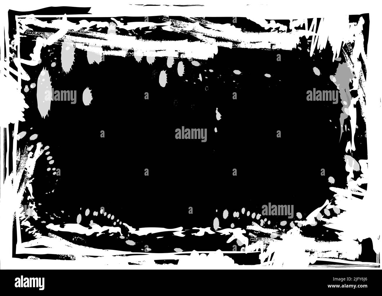 Arrière-plan abstrait texturé noir et blanc grunge dessiner papier peint artistique fond cadre modèle présentation illustration vectorielle Illustration de Vecteur
