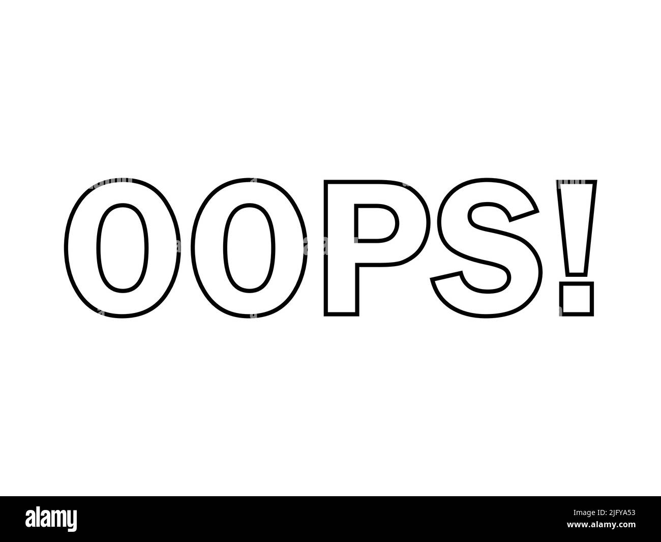 Oups, bulle de la parole. Bannière, bulle de discours, poster et sticker concept, Memphis style géométrique avec texte Oops. Avec cloud talk pour bannières, affiches, Illustration de Vecteur