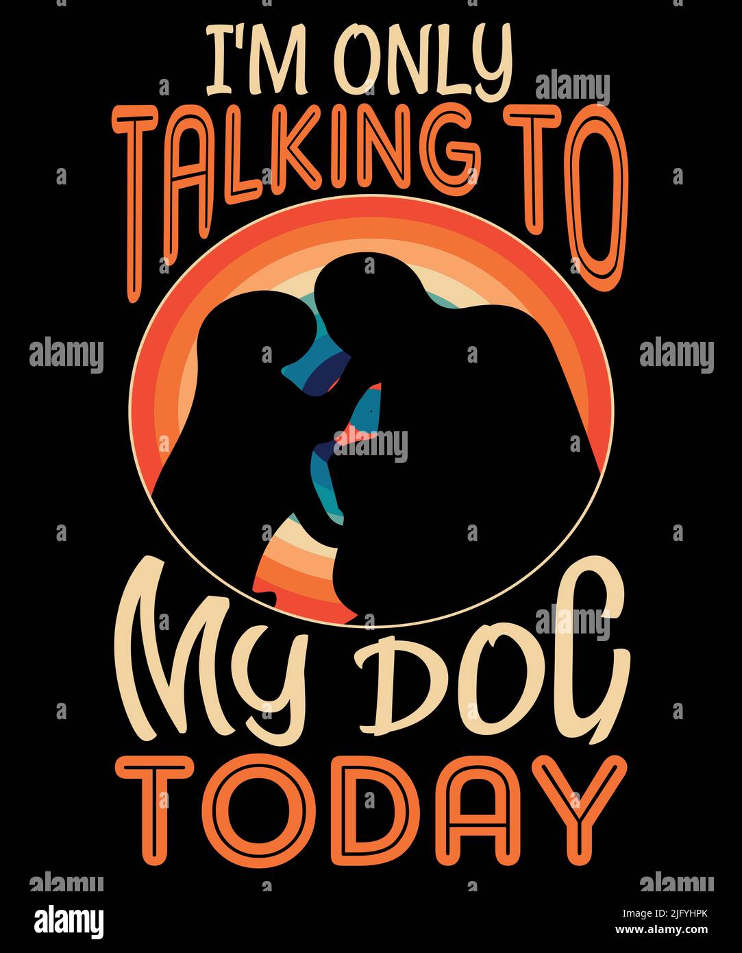 T-shirt à motif chien, Typographie Dog Shirts IDEA, vêtements Unisex à imprimé chien Illustration de Vecteur