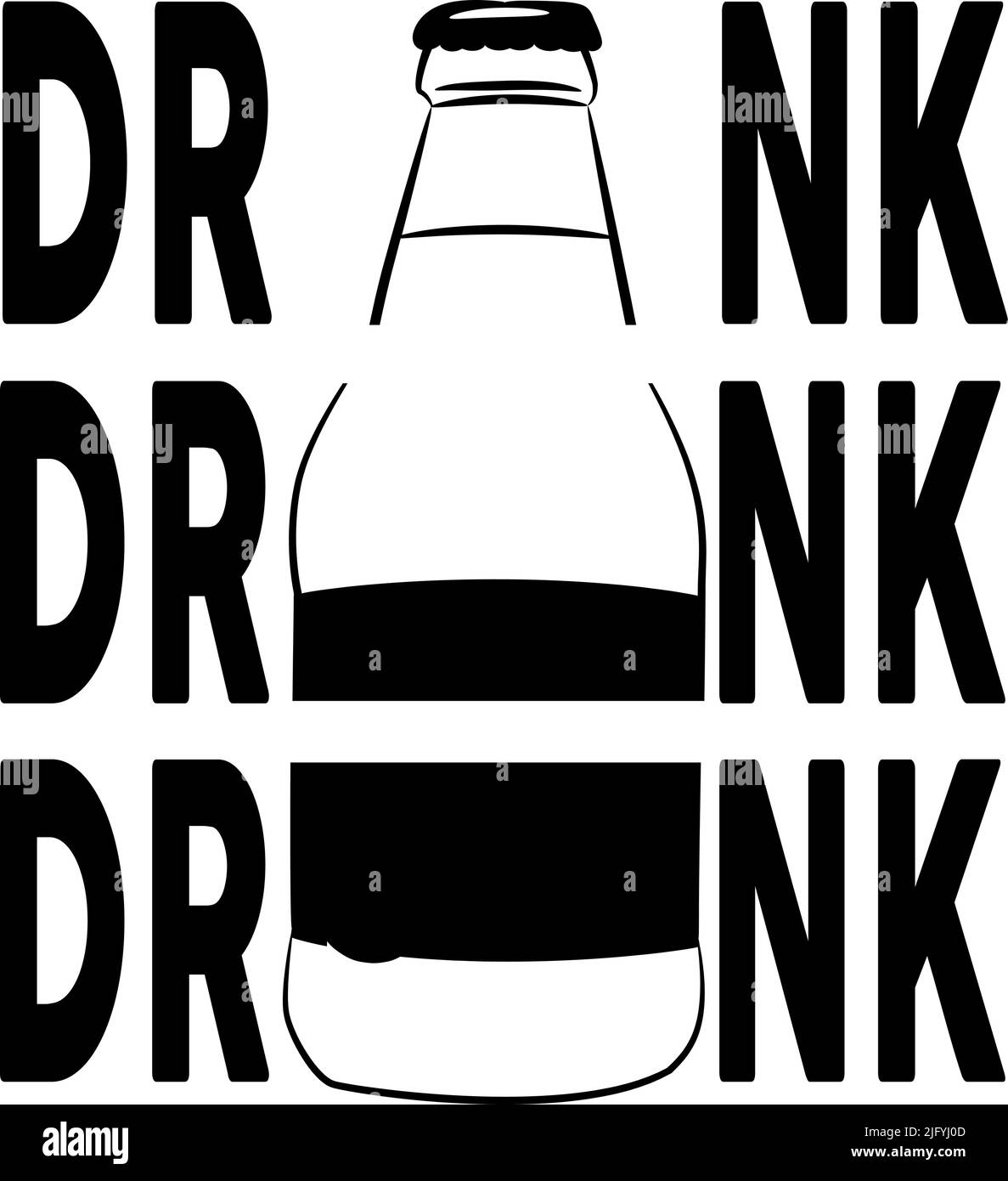 Drinking T-shirt Design, Wine/Beer Drinking T-shirt Design, Funny Drinking Shirts, Drinking Party T-shirt Designs, Beer T-shirt Designs Illustration de Vecteur