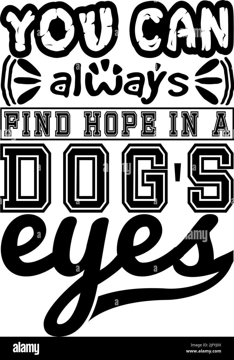 T-shirt à motif chien, Typographie Dog Shirts IDEA, vêtements Unisex à imprimé chien Illustration de Vecteur