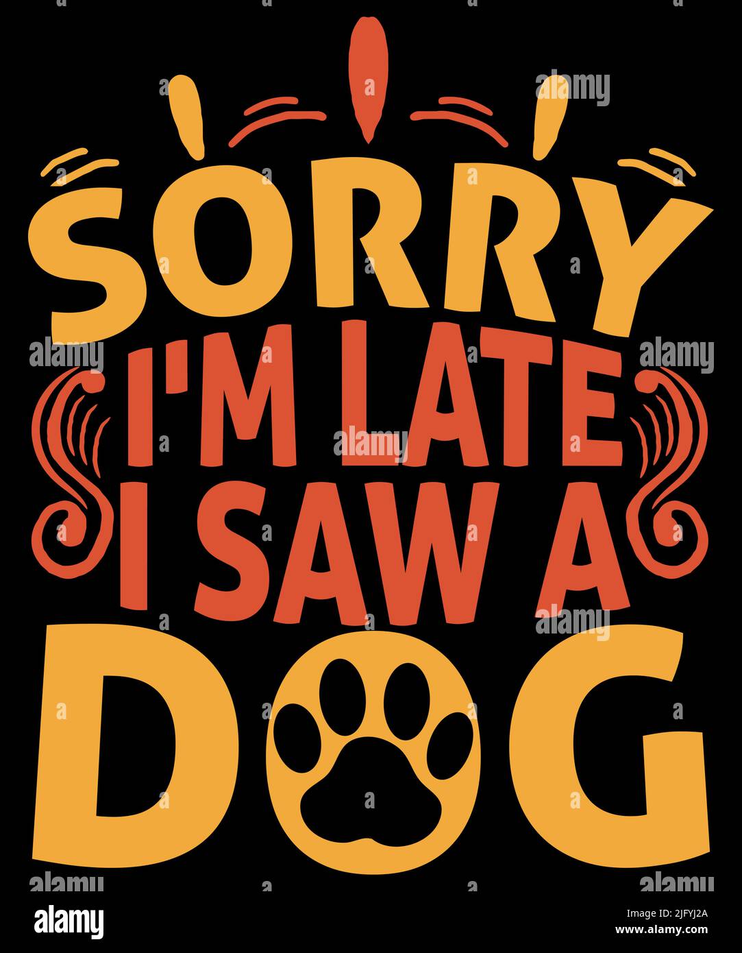 T-shirt à motif chien, Typographie Dog Shirts IDEA, vêtements Unisex à imprimé chien Illustration de Vecteur