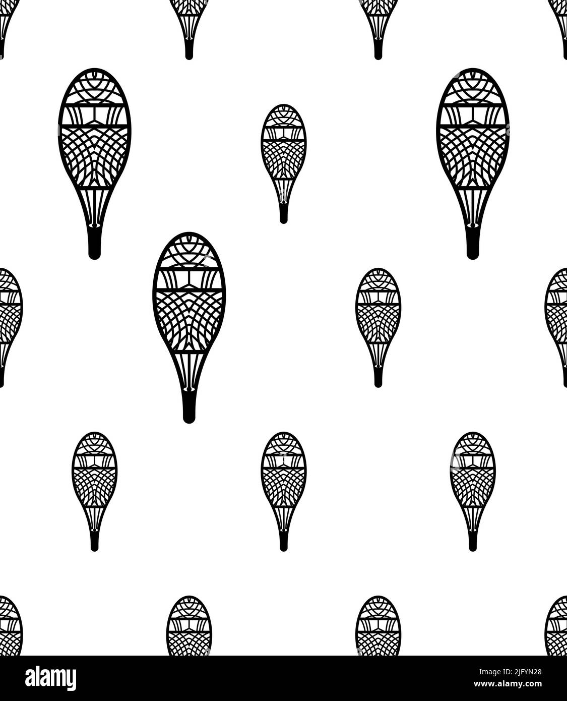 Motif classique sans couture Icon de Snowshoes, illustration de l'art vectoriel de l'équipement de neige d'hiver Illustration de Vecteur