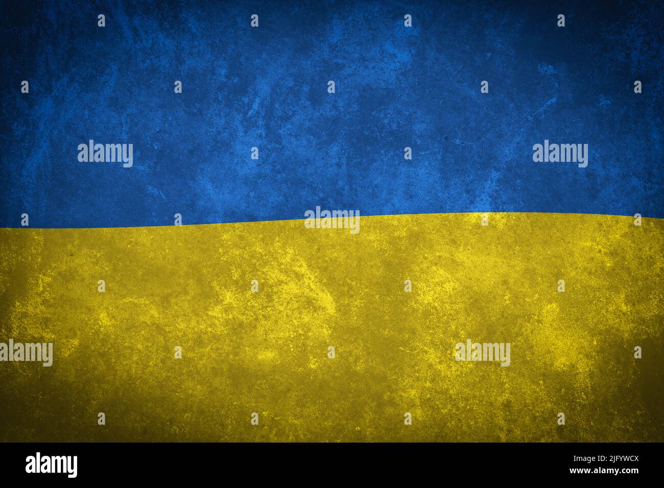 Le drapeau de l'Ukraine est vieilli avec un mur de béton de texture Banque D'Images
