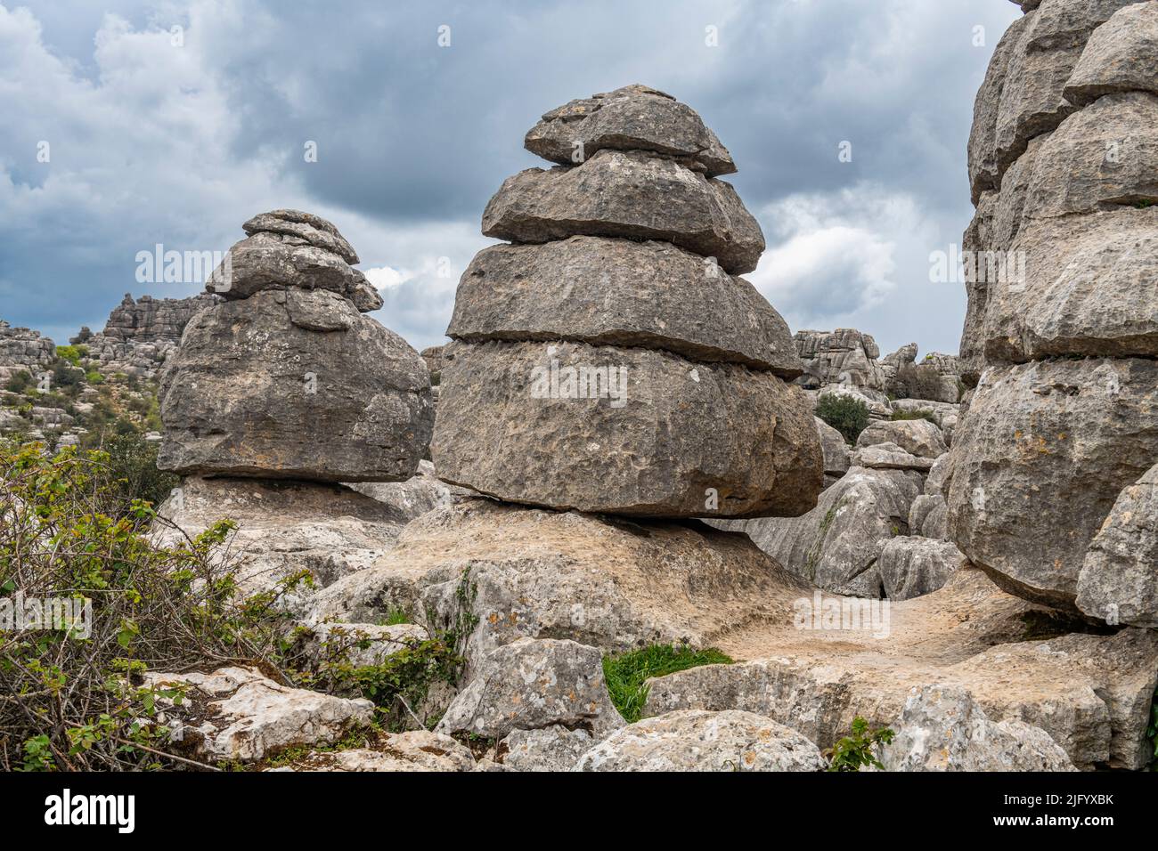 Réserve naturelle El Torcal de Antequera, Antequera, Andalousie, Espagne, Europe Banque D'Images