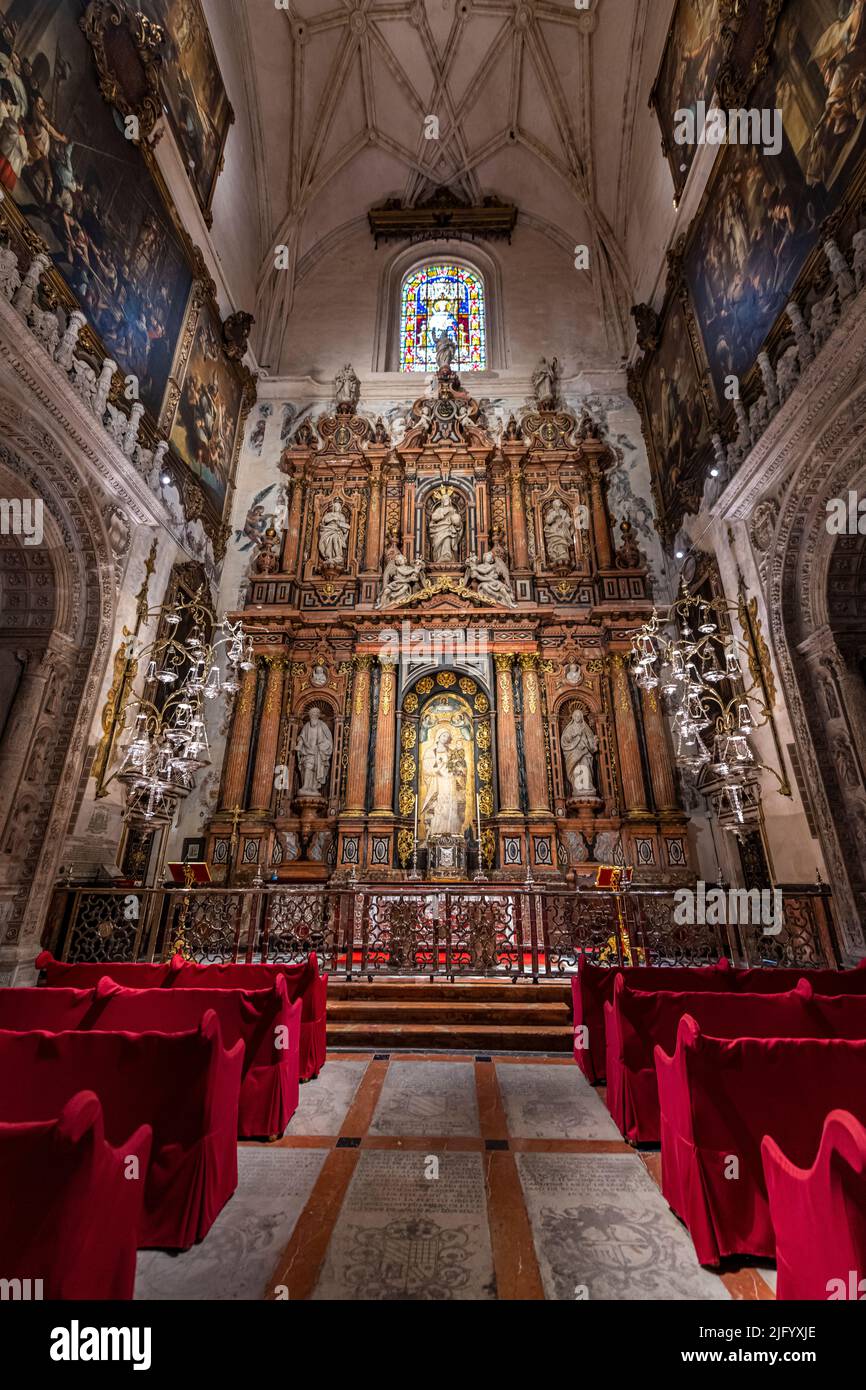 Intérieur de la cathédrale de Séville, site classé au patrimoine mondial de l'UNESCO, Séville, Andalousie, Espagne, Europe Banque D'Images
