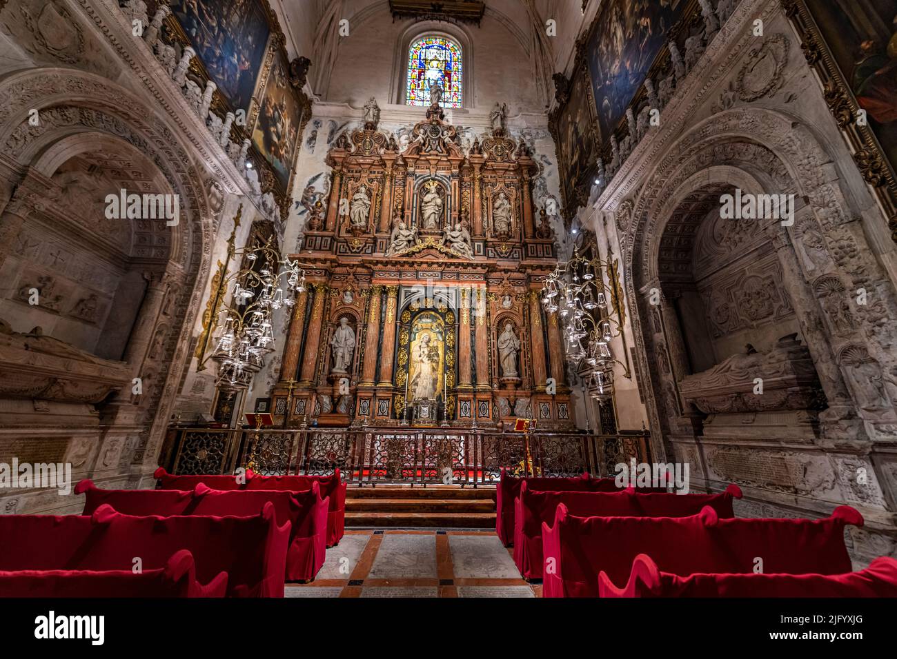 Intérieur, Cathédrale de Séville, site classé au patrimoine mondial de l'UNESCO, Séville, Andalousie, Espagne, Europe Banque D'Images