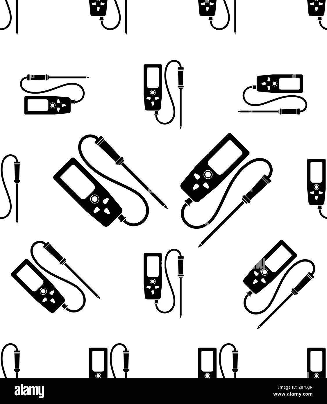 Illustration de l'instrument de mesure de niveau alcalin acide, modèle sans couture, icône du pH-mètre Illustration de Vecteur