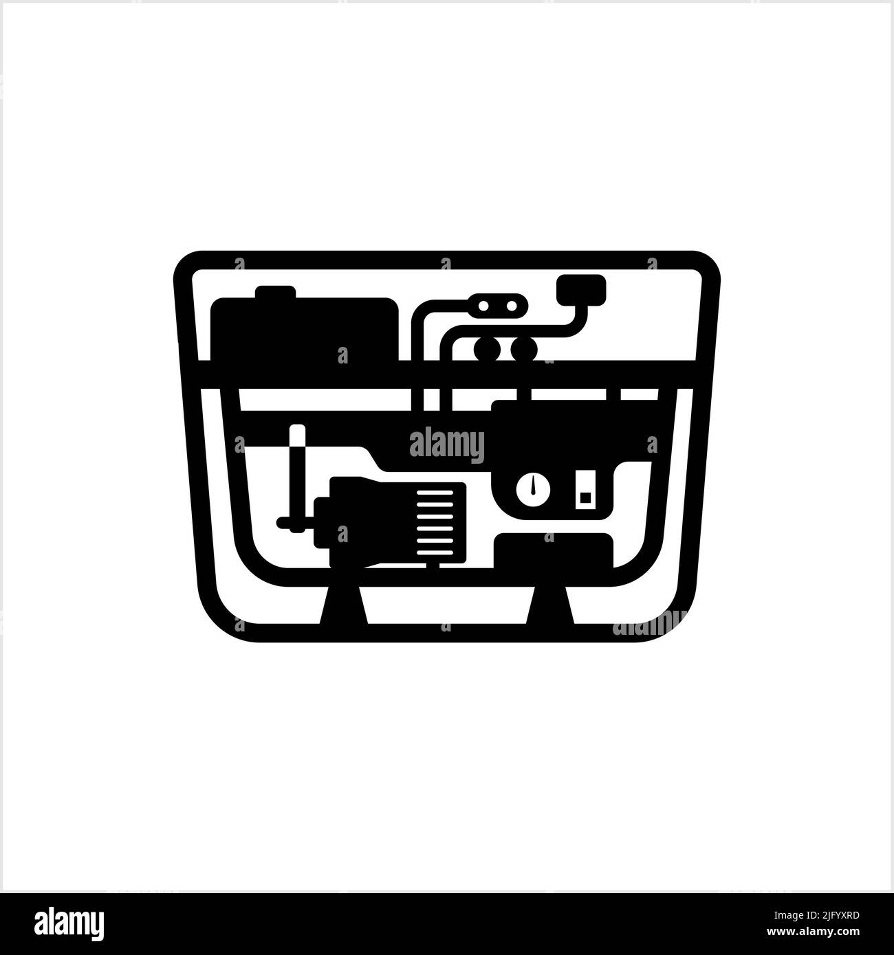 Icône de générateur, illustration de vecteur d'équipement de production d'électricité Illustration de Vecteur