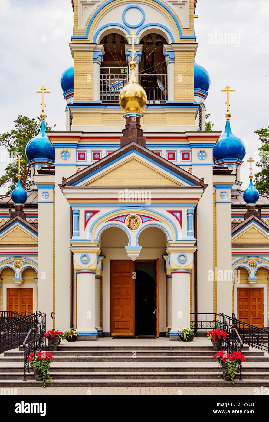 Église orthodoxe notre-Dame de Kazan Dzintari, Jurmala, Lettonie, Europe Banque D'Images