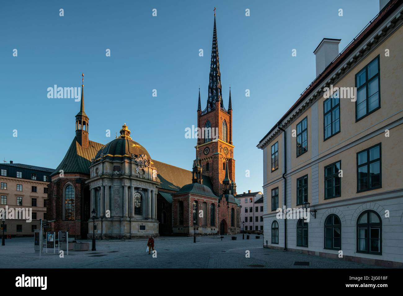 Extérieur de l'église Riddarholmen, Gamla Stan, Stockholm, Sodermanland et Uppland, Suède, Scandinavie, Europe Banque D'Images