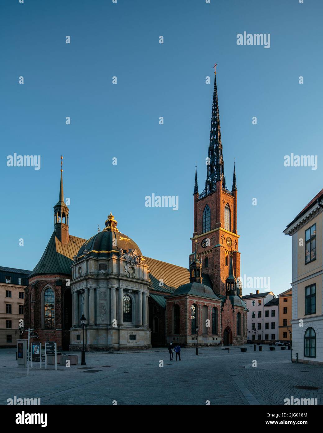 Extérieur de l'église Riddarholmen, Gamla Stan, Stockholm, Sodermanland et Uppland, Suède, Scandinavie, Europe Banque D'Images