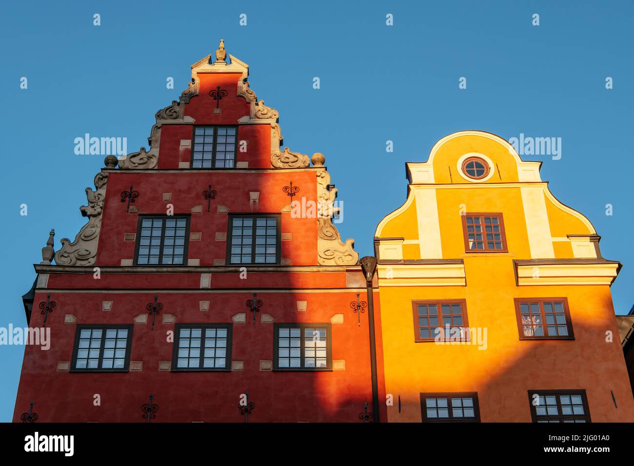 Architecture traditionnelle à Gamla Stan, Stockholm, Sodermanland et Uppland, Suède, Scandinavie, Europe Banque D'Images
