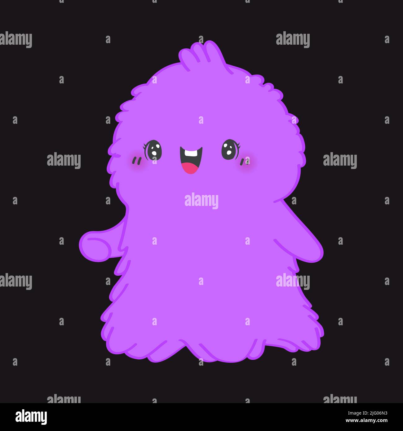 Jolie illustration fantôme Clipart de style dessin animé. Adorable clip Art Halloween Ghost. Illustration vectorielle d'un monstre Halloween pour tirages Illustration de Vecteur
