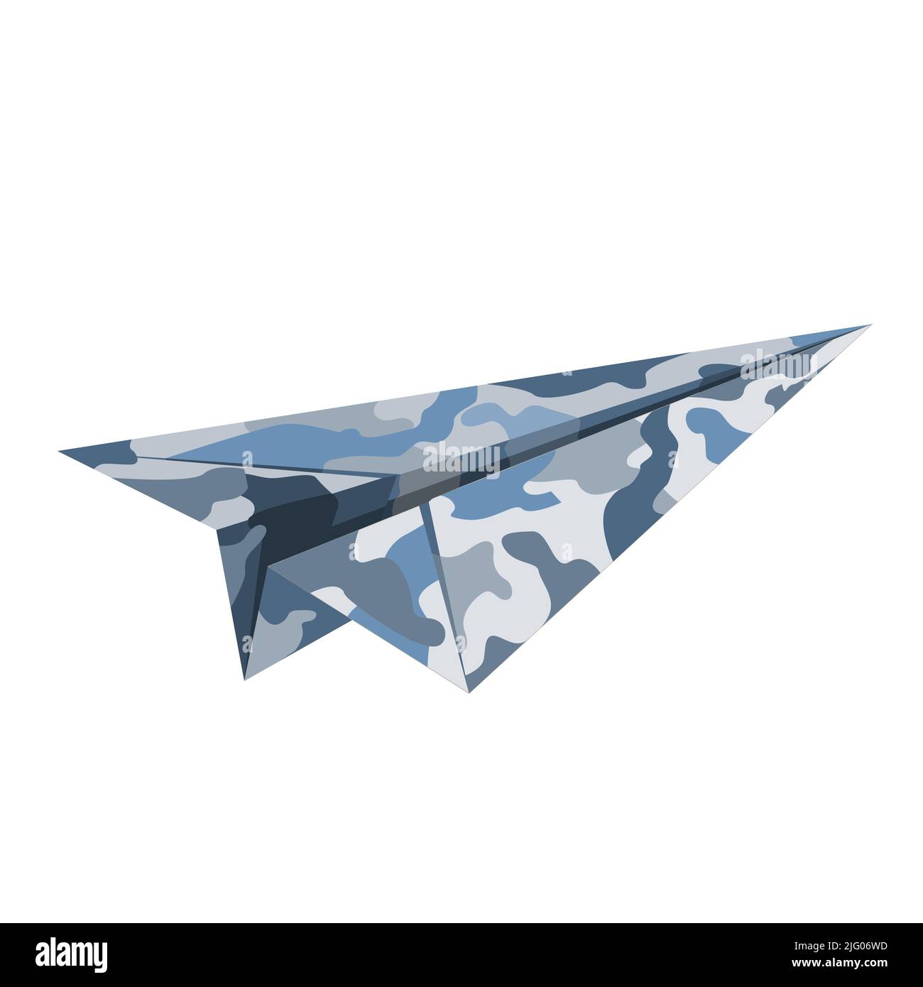 Camouflage papier avion militaire. Icône vectorielle isolée sur fond blanc. Avions de l'armée Illustration de Vecteur