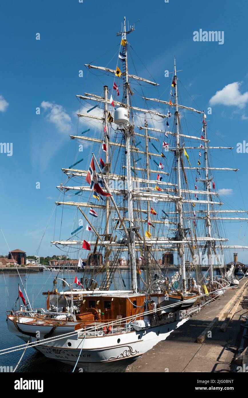 Voiliers à voile à la course des « Tall Ships » à Sunderland en 2018 Banque D'Images